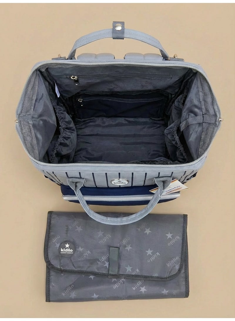 كيديليو شنطة كيديلو للأمهات سعة كبيرة بتصميم عملي ضد المياة مع مفرش غيار ومكان للمنظفات والبيبرونات - Image 4